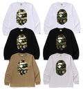 A BATHING APE 1ST CAMO BIG APE HEAD L/S TEE