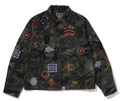 A BATHING APE HYBRID CAMO MULTI BADGE JACKET