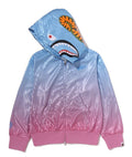 A BATHING APE Ladies' DIP DYE SHARK FULL ZIP HOODIE