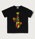 A BATHING APE BAPE KIDS STA CAMO MILO NECK TIE TEE