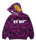 A BATHING APE BAPE x SPOTIFY BY CENTRAL CEE CAMO SHARK FULL ZIP HOODIE