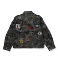 A BATHING APE HYBRID CAMO MULTI BADGE JACKET