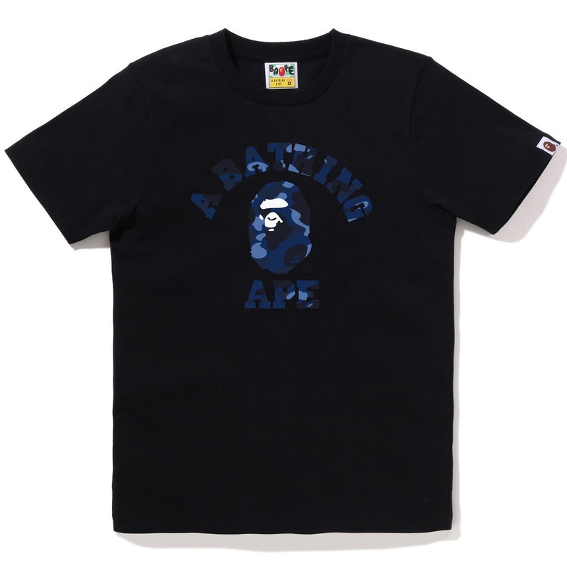 A BATHING APE Ladies' COLOR CAMO COLLEGE TEE