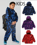 A BATHING APE BAPE KIDS COLOR CAMO BAPE HOODIE JACKET (LOOSE FIT)