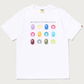 A BATHING APE BAPE WORLD MULTI LOGO TEE