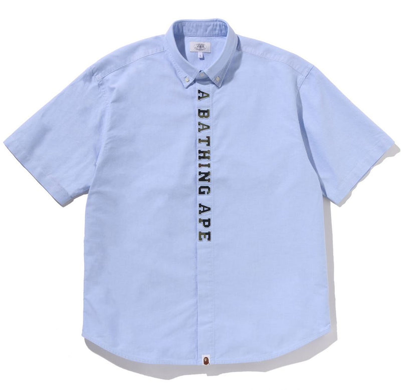 A BATHING APE 1ST CAMO APPLIQUE OXFORD SS SHIRT