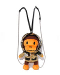 A BATHING APE Ladies' STA OVER PRINT 1ST CAMO BABY MILO PLUSH DOLL BACKPACK