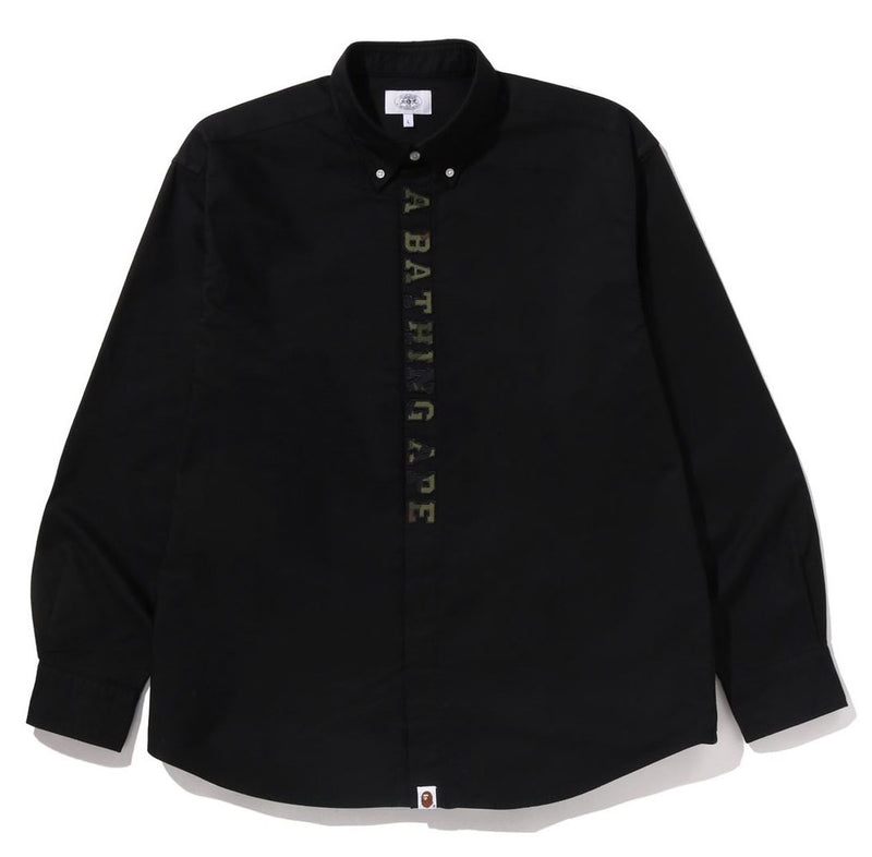 A BATHING APE 1ST CAMO APPLIQUE OXFORD L/S SHIRT