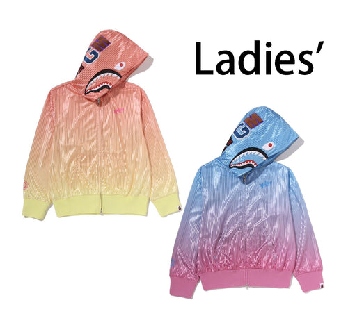 A BATHING APE Ladies' DIP DYE SHARK FULL ZIP HOODIE