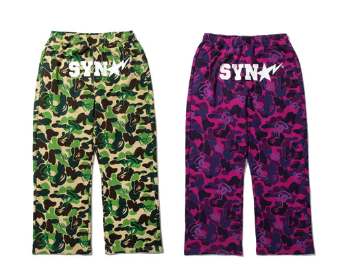 A BATHING APE BAPE x SPOTIFY BY CENTRAL CEE CAMO RELAXED FIT SWEAT PANTS