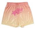 A BATHING APE Ladies' DIP DYE MULTI LOGO SHORTS