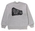 A BATHING APE BAPE LOGO REVERSIBLE LOOSE FIT CREWNECK SWEAT SHIRT