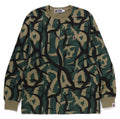 A BATHING APE TRIAL CAMO ONE POINT L/S TEE