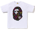 A BATHING APE NEON CAMO BIG APE HEAD TEE