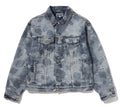 A BATHING APE SOLID CAMO JACQUARD DENIM TRUCKER JACKET