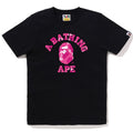 A BATHING APE Ladies' COLOR CAMO COLLEGE TEE