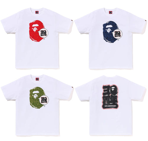 A BATHING APE BAPE 30TH ANNIV. APE HEAD TEE