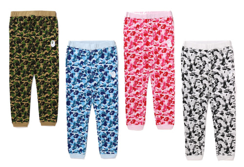 A BATHING APE ABC CAMO CRYSTAL STONE SWEAT PANTS
