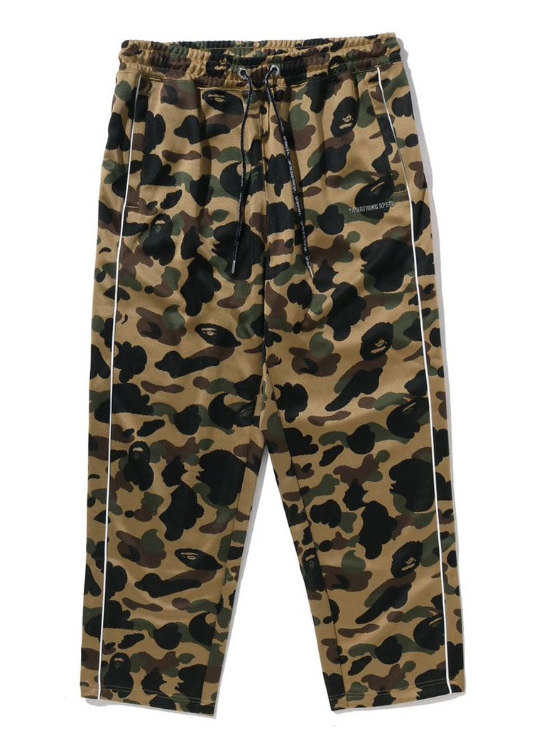 A BATHING APE 1ST CAMO A BATHING APE LOGO RELAXED FIT TRACK SWEAT PANTS