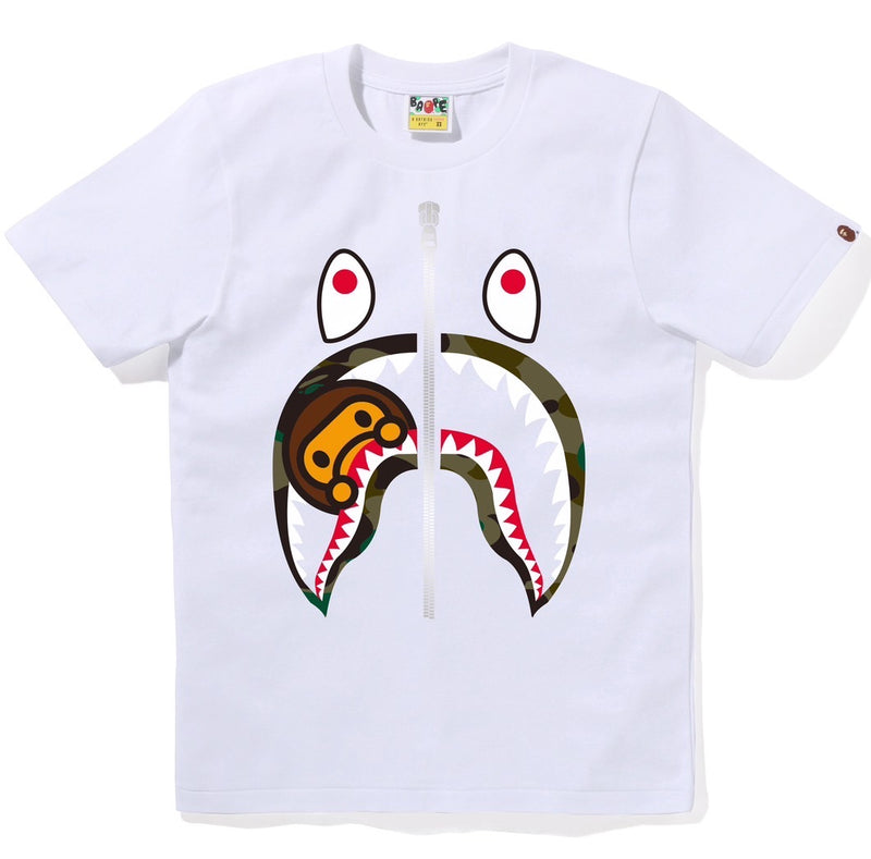 A BATHING APE Ladies' 1ST CAMO MILO SHARK TEE