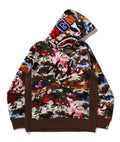A BATHING APE HYBRID CAMO SHARK PULLOVER HOODIE