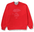 A BATHING APE BAPE LOGO REVERSIBLE LOOSE FIT CREWNECK SWEAT SHIRT