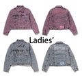 A BATHING APE Ladies' LINE CAMO CROPPED DENIM JACKET - happyjagabee store
