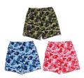 A BATHING APE ABC CAMO SWEAT SHORTS