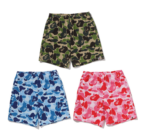 A BATHING APE ABC CAMO SWEAT SHORTS