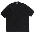 A BATHING APE SOLID CAMO JACQUARD RELAXED FIT POLO SHIRT