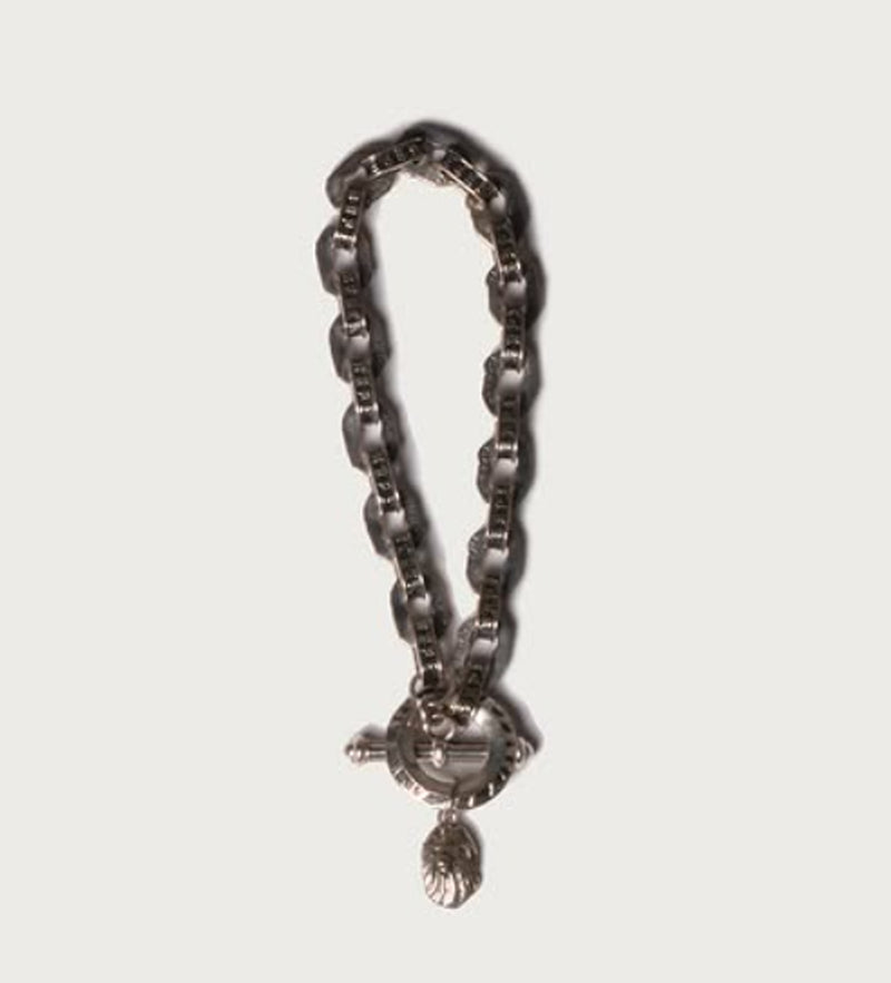A BATHING APE BAPE BLACK ITEM #5 MAD FACE OUTLINE BRACELET