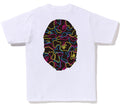 A BATHING APE NEON CAMO BIG APE HEAD TEE