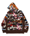 A BATHING APE HYBRID CAMO SHARK PULLOVER HOODIE