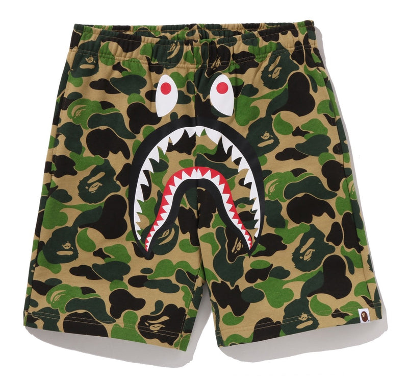 A BATHING APE ABC CAMO SHARK SWEAT SHORTS