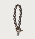 A BATHING APE BAPE BLACK ITEM #5 MAD FACE OUTLINE BRACELET