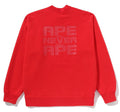 A BATHING APE BAPE LOGO REVERSIBLE LOOSE FIT CREWNECK SWEAT SHIRT