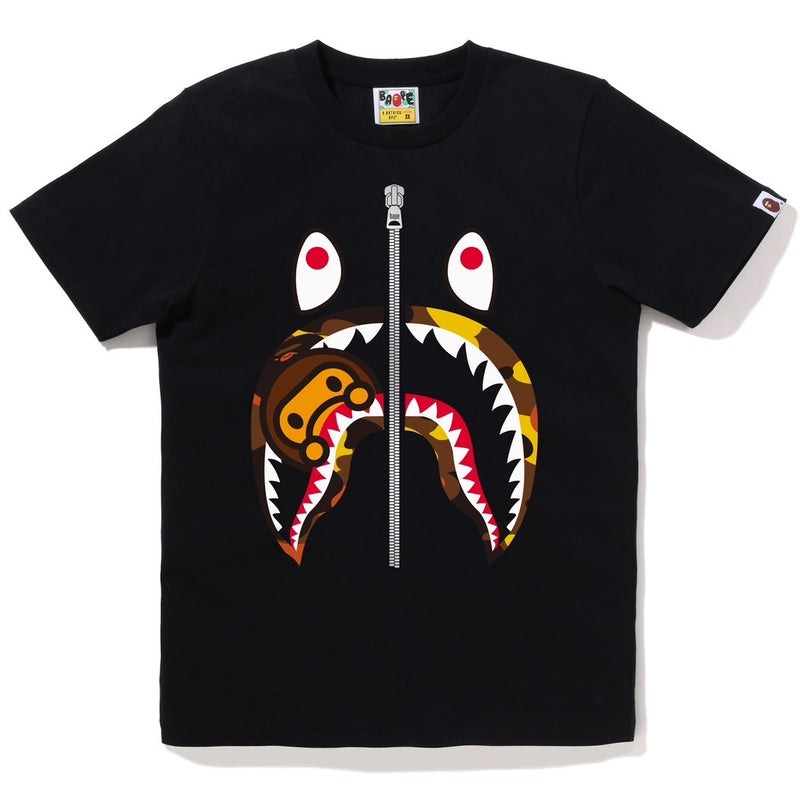 A BATHING APE Ladies' 1ST CAMO MILO SHARK TEE
