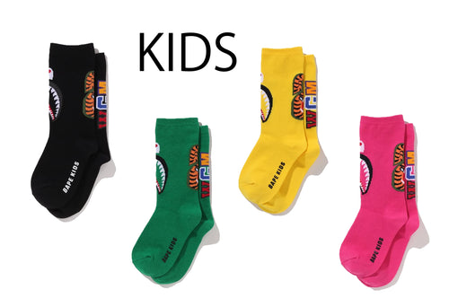 A BATHING APE BAPE KIDS SHARK SOCKS