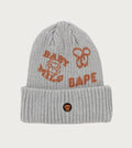 A BATHING APE BAPE KIDS BABY MILO MULTI PRINT KNIT CAP