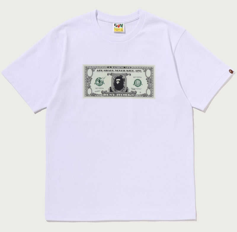 A BATHING APE BAPE BANKNOTE TEE