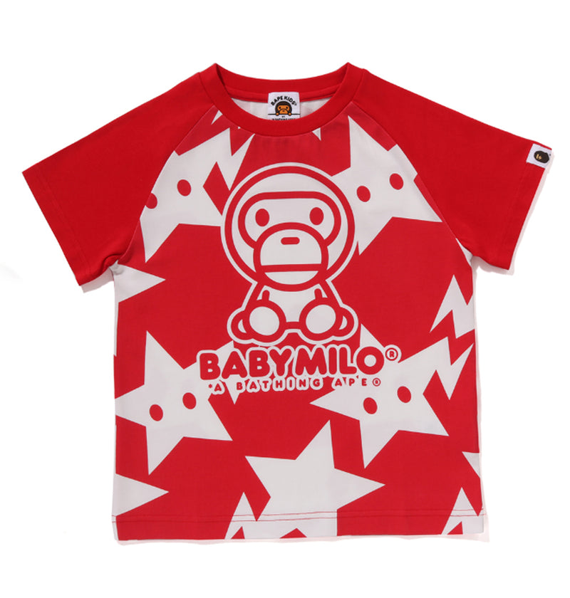 A BATHING APE BAPE KIDS BABY MILO STA RAGLAN TEE