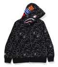 A BATHING APE NEON CAMO SHARK FULL ZIP HOODIE