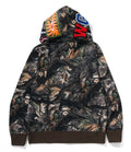 A BATHING APE TREE EDGE CAMO SHARK FULL ZIP HOODIE