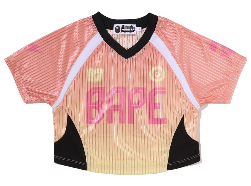 A BATHING APE Ladies' DIP DYE MULTI LOGO MINI TEE