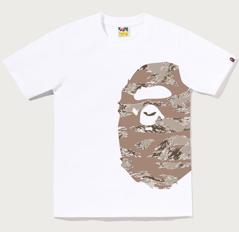 A BATHING APE Ladies' TIGER CAMO SIDE BIG APE HEAD TEE