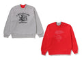 A BATHING APE BAPE LOGO REVERSIBLE LOOSE FIT CREWNECK SWEAT SHIRT