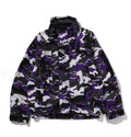 A BATHING APE GLITCH WOODLAND CAMO SHORT SNOWBOARD JACKET