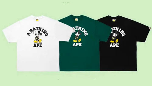 A BATHING APE BAPE x DISNEY MICKEY MOUSE COLLEGE RELAXED FIT TEE