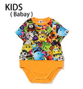 A BATHING APE BAPE KIDS 3D MILO ALL FRIENDS LAYERED BODYSUIT