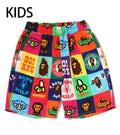 A BATHING APE BAPE KIDS BABY MILO PATCHWORK SHORTS